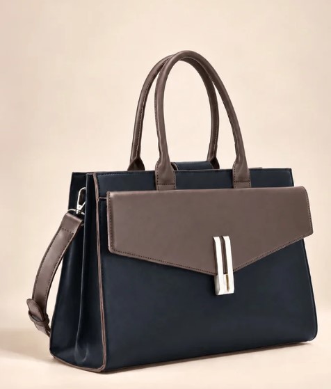 Monroe Structured Black Satchel Bag